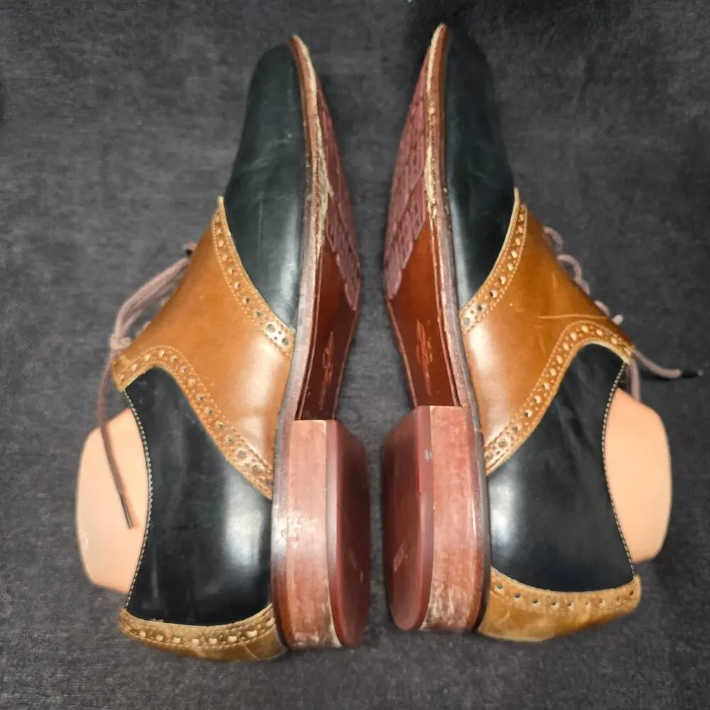 Cole Haan Black & Brown Leather Brogue Oxford Dress Shoes